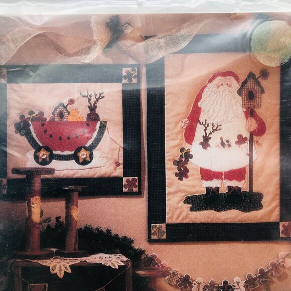 S. Claus & Co Santa Apron Quilt Pattern 86901 Watermelon Cart Fiber Mosaics Wall - Picture 2 of 5